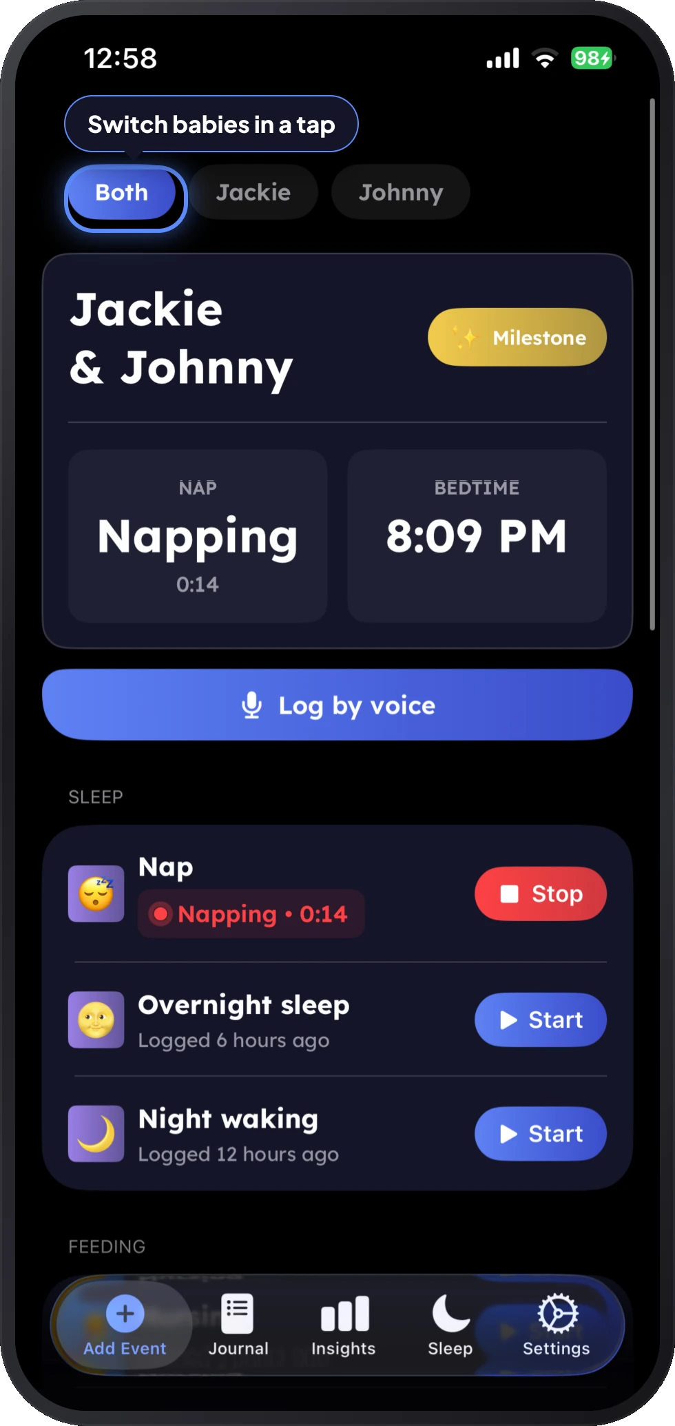 Twins home screen
