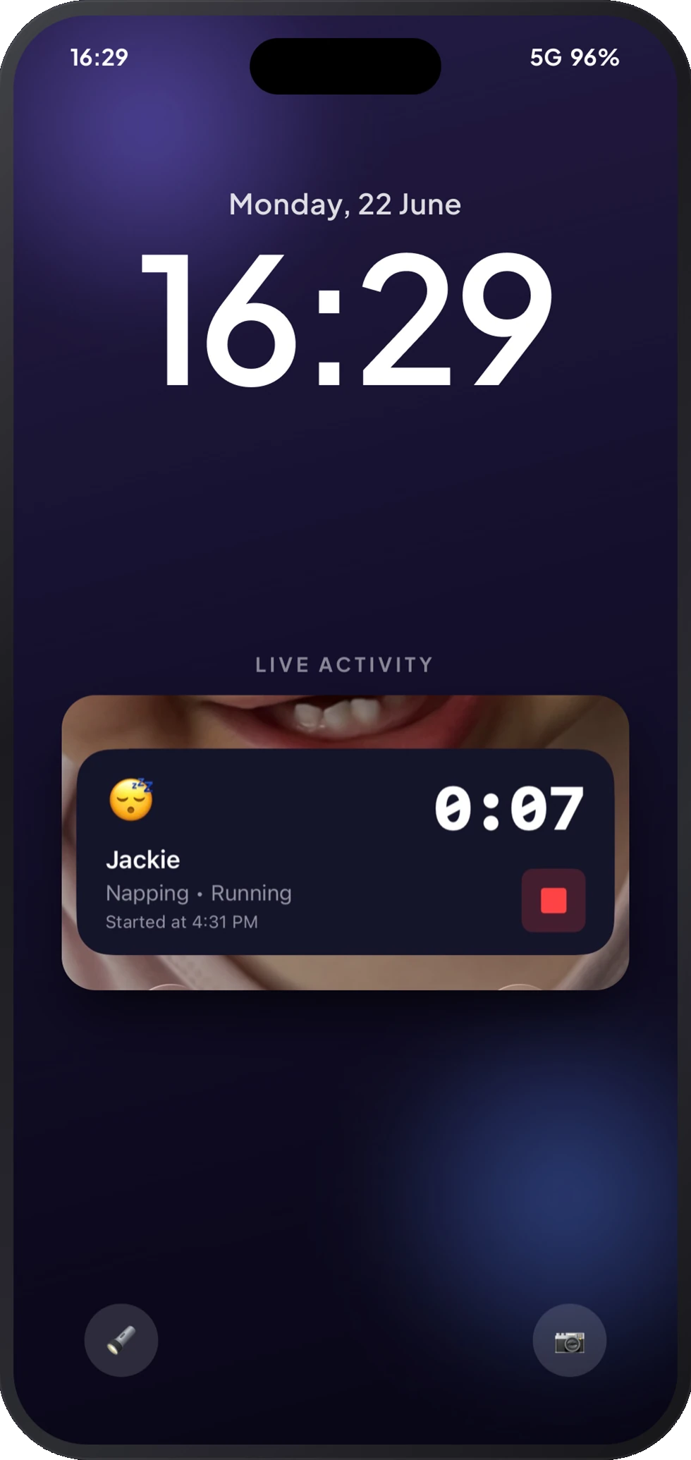 Live Activity timer